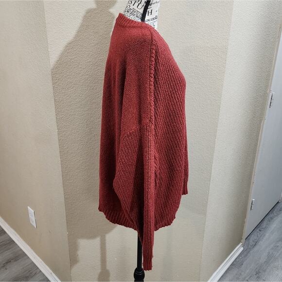 Evri cable knit thick rust red sweater plus size 4X - Picture 3 of 8